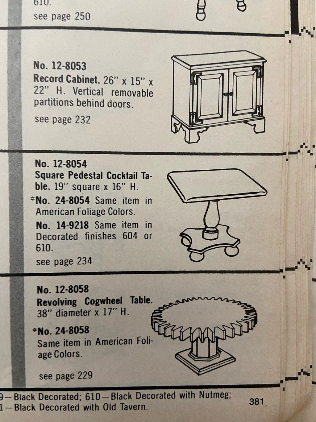 Vintage Ethan Allen Antiqued Pine Square Pedestal Cocktail Table #12-8054