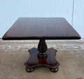 Vintage Ethan Allen Antiqued Pine Square Pedestal Cocktail Table #12-8054